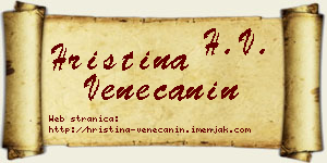 Hristina Venečanin vizit kartica